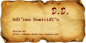Dénes Domicián névjegykártya